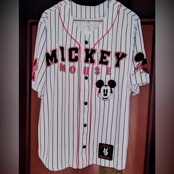 XL 2025 Disney Parks Mickey Mouse Stripe Baseball Jersey #28 Men’s Unisex Adult - Picture 2 of 4